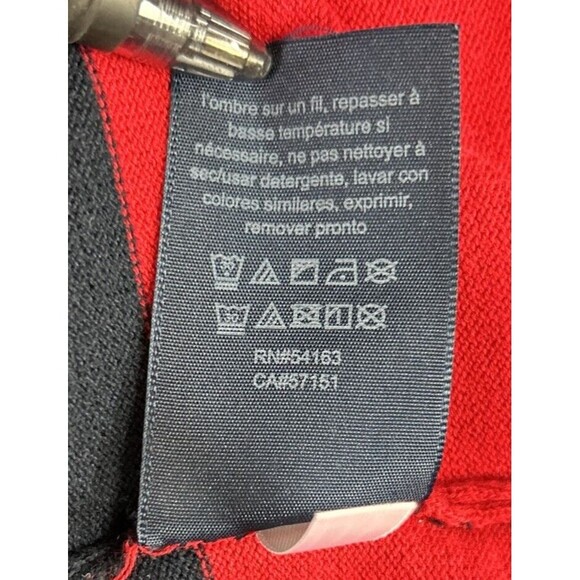 Tommy Hilfiger Women's Medium Red Blue Stripes Rugby Pullover Sweater Preppy - Picture 8 of 8